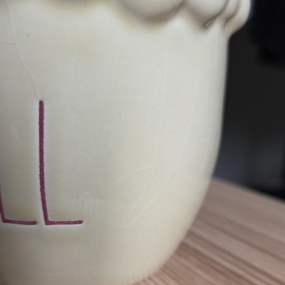 Rae Dunn Cream Ceramic "Fall" Acorn Decor w Pink Letters - Picture 7 of 9